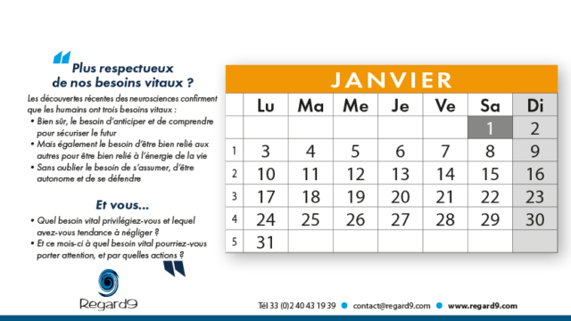 REGARD9 calendrier -janv 2022