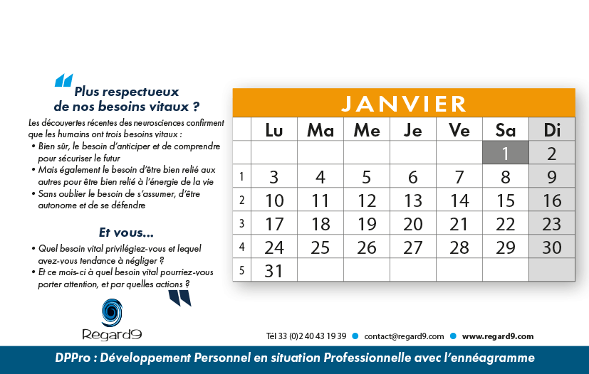 REGARD9 calendrier -janv 2022