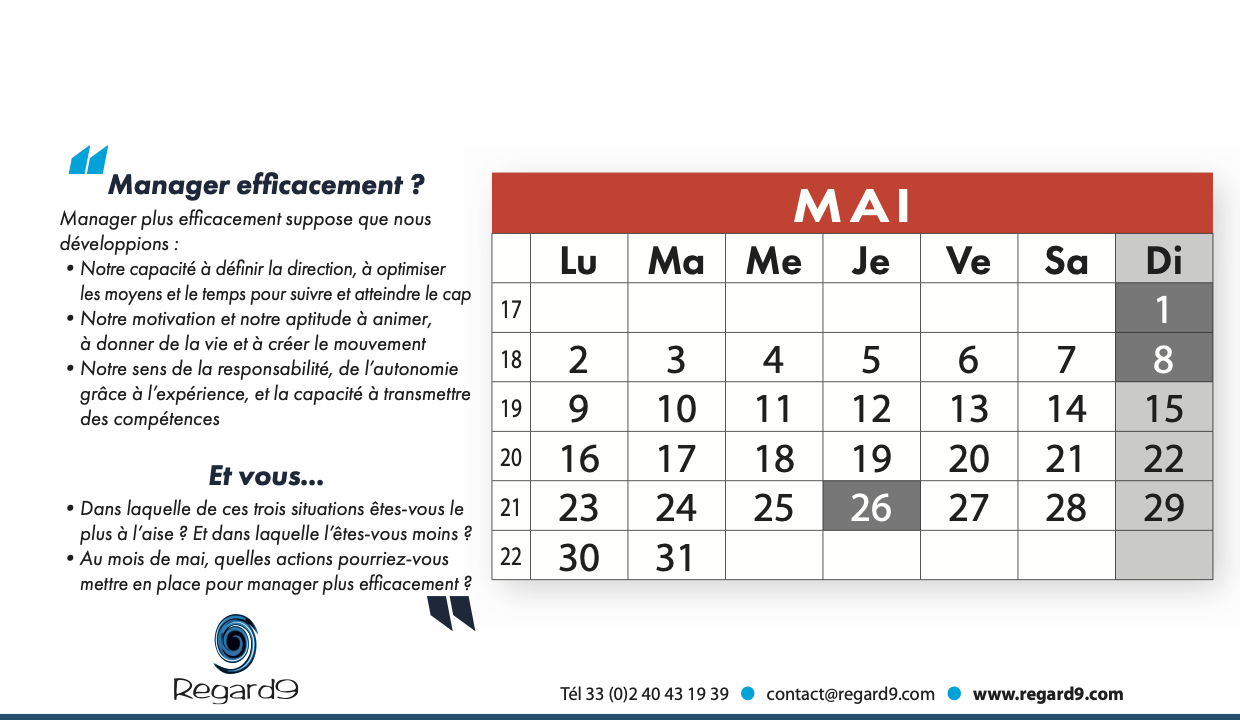 REGARD9 calendrier -mai 2022