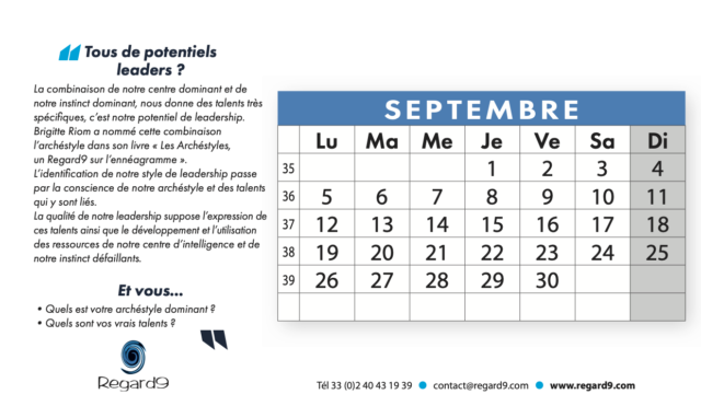 REGARD9 calendrier -sept 2022