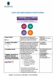 2024 03 26 R9 Liste des organismes partenaires