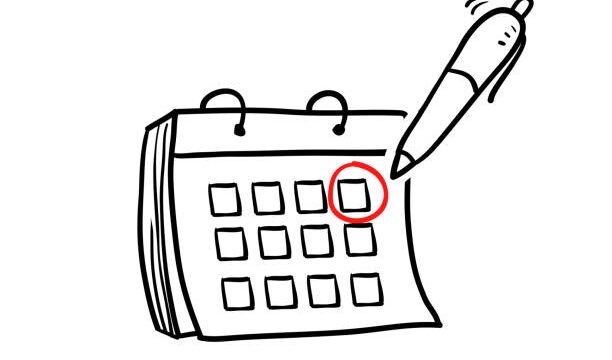 hand drawn doodle folding calendar with cartoon art style vector isolated